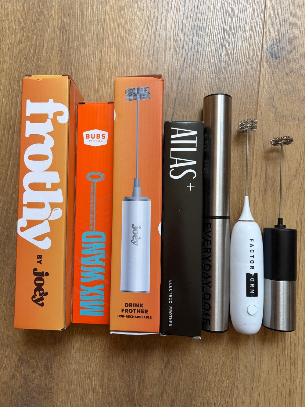 Electric milk frothers and drink mixers. USB and Battery. Packable!